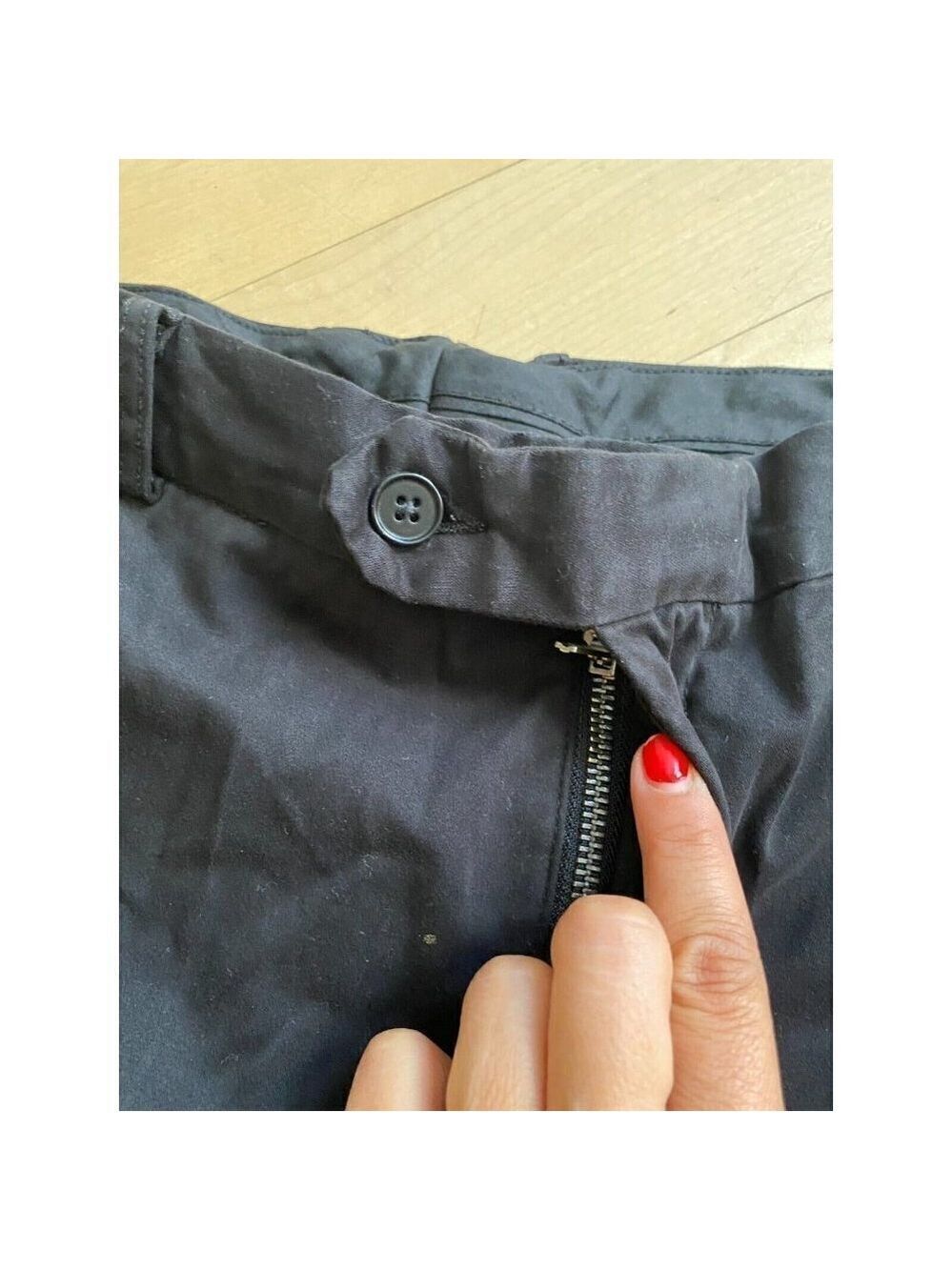 Nordstrom BNWOT Tech-Smart Trim Fit pants Trousers black chinos flat front - Picture 4 of 9